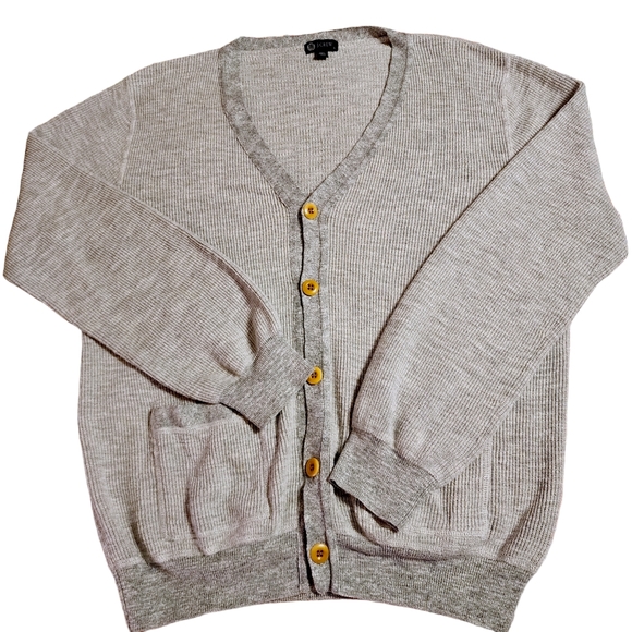 J.Crew V-neck Button Down Ribbed Cardigan | Patchwork Pockets Size Large - Picture 4 of 8